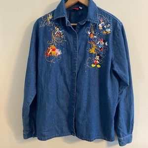 Disney Bradford Exhange Denim Shirt Jacket M